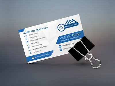 Business card design blue business card business card design business card mockup logo design print print design spanish