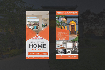 Real Estate Rack Card advertising brochure branding clean creative design designer dl dl flyer dribbble free free card graphic design illustration rack rack card