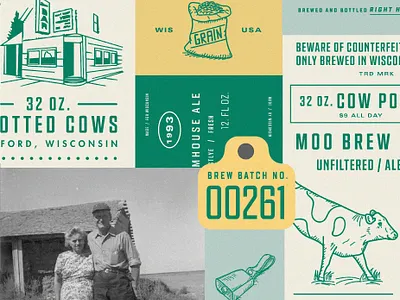 Spotted Cow beer branding design farm illustration logo packaging packaging design typography vector