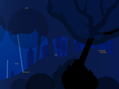 Dark Forest blue clean dark foreground forest forestry forests illustrator monochrome silhouette silhouettes tree trees vector