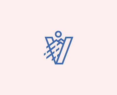 V graphic design logo logo design mountains