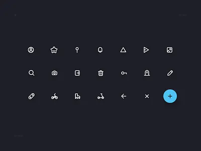 DropIn - Icons Set add animation app arrow camera delete edit favorite icon notification profile search skate ui ux vector