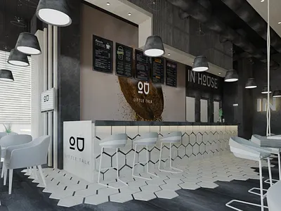 CAFE INTERIOR DESIGN 3d branding design interior