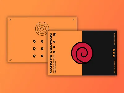 Naruto Businesscard V2 anime beginner beginners black blackletter business card design business cards dribbbleweeklywarmup druk fun jump manga montserrat naruto orange weekly challenge weekly warm up