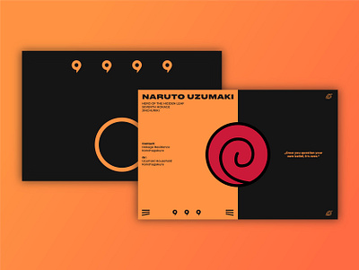 Naruto Uzumaki Businesscard anime beginner black business card dribbbleweeklywarmup druk fun japan jump manga montserrat naruto orange weekly challenge weekly warm up