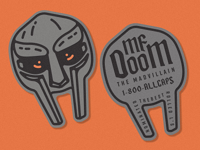 MF DOOM Business Cards all caps business cards die cut doomsday letterpress letterpressed mad villain super villain villain