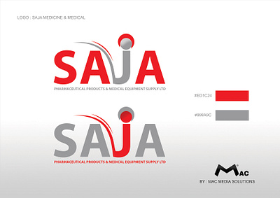 Saja Pharmaceutical branding design illustration medical equpment supply pharmaceutical vector