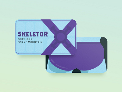 Weekly Warm-Up 2: Skeletor Business Card business card butt he man masters of the universe skeletor weekly warm up