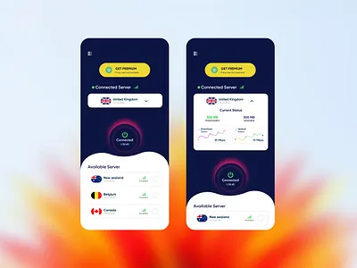 VPN App Design app app concept appdesign concept concept design conceptual design exploration figmadesign ios app network ui ui design uidesign uiuxdesign userinterface ux ux design vpn vpndesign