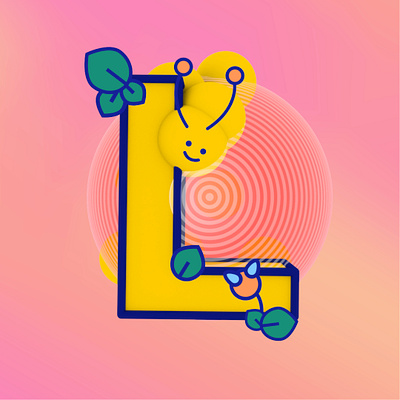L for 36 Days of Type 2d 36days 36daysoftype 3d bellapark branding c4d character concept design design graphic lettering typography