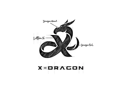 X - Dragon Logo Design animal brand branding design designer dragon dragon logo dualmeaning garagephic studio graphic icon illustration letter x letter x logo lettter mark logo sketch strong vector