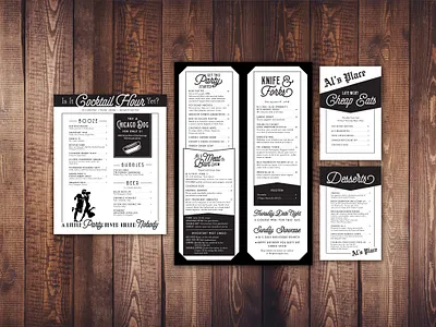 Al's Place food layout menu menu design restaurant restaurant design
