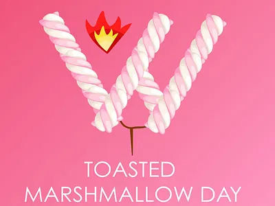 Happy Toasted Marshmallow Day! branding colored creative design inspiration