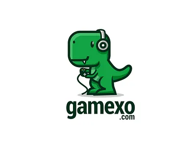 game dinosaurs cartoon charachter dinosaurs fun game logo mascot vector