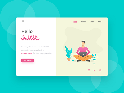 Hello Dribbble design ui ux web webdesign