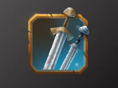 Jarl and Thegn Swords digital art digital illustration game art game asset game design game icon icon design