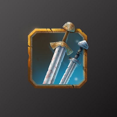 Jarl and Thegn Swords digital art digital illustration game art game asset game design game icon icon design