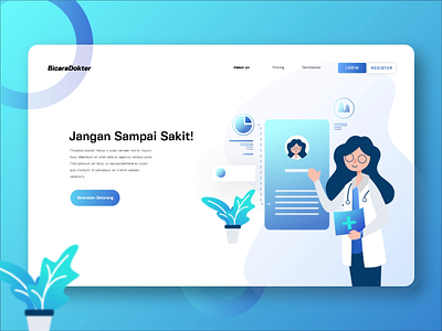 HaloDokter - hero image animation animation doctor exploration header healthcare hero image homepage illustration landing page motion graphic uiux