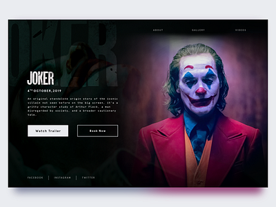 JOKER Landing Page interfacedesign joker landing page design landingpage smile ui ux website