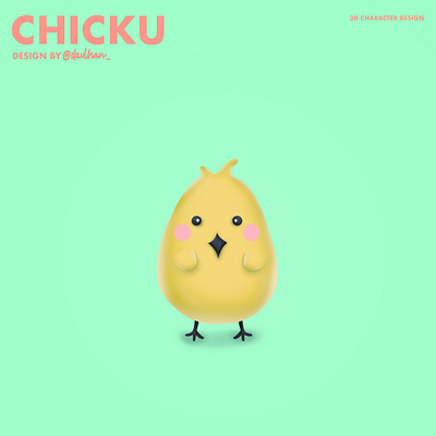 Cute Baby Chicken 2d character adobe photoshop art cartoon character character design design digital painting illustration