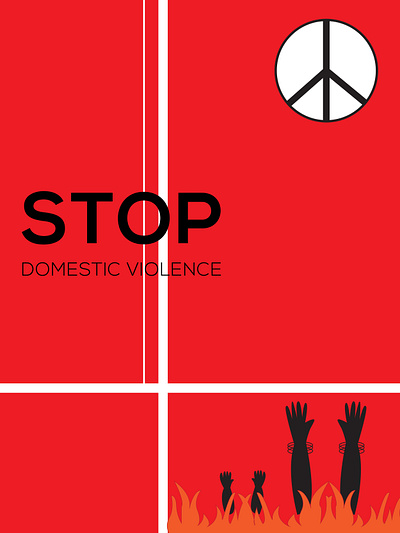 domestic violence design flat illustration typography vector