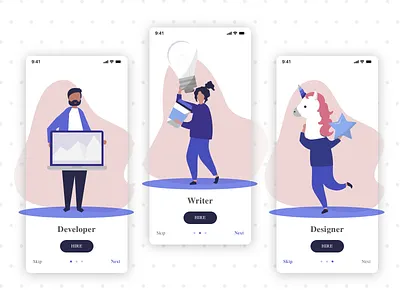 Onboarding app art branding dailyui design dribbble illustration ui vector web