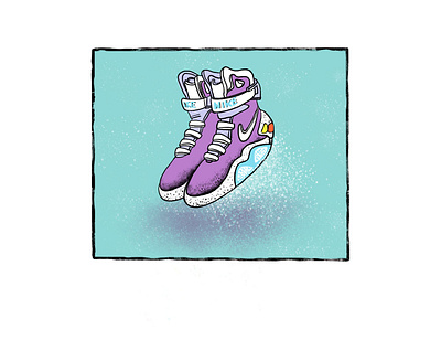 Back to the future.. oh wait the future is now art artwork creativity creaturedesign design digitalpainting drawing illustration illustration art movies nikes sneakers ui