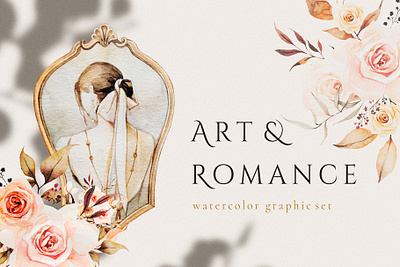 ART & ROMANCE arrangaments art background clipart design floral floral set flowers flowers set foliage graphic elements graphics set illustration romance vector watercolor watercolor floral watercolor graphics set watercolor illustrations wreaths