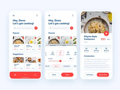 Recipe App daily ui design material design recipe ui user interface userinterface