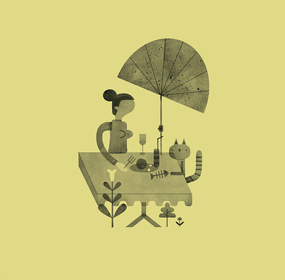 sylvia essen karte cat food girls illustration illustrations jamie