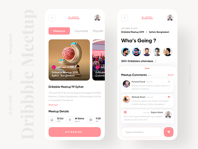 Dribbble Meetup 2019 trend app design clean ui design designer dribbblemeetup luova studio meetup meetups minimal sajon trend trendy ui uidesign uidesigner uinugget uiux ux uxdesigner