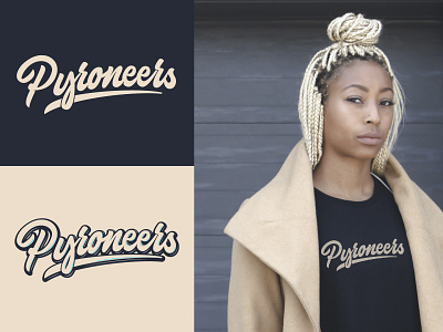Pyroneers - Full Lettering Logo Project branding calligraphy clothing design fashion font free hand lettering identity lettering logo logotype mark packaging script sketches streetwear type typo typography