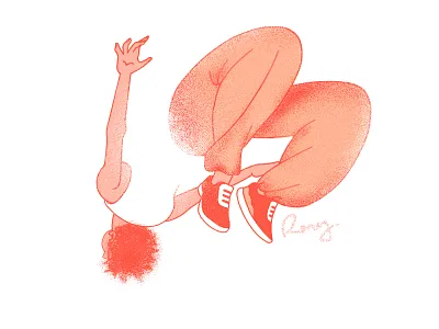 JUMPER action character drawing illustration jumper jumping powerful sketch style tension