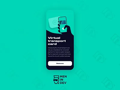 Virtual transport card promo card dark ui illustration promo transport ui