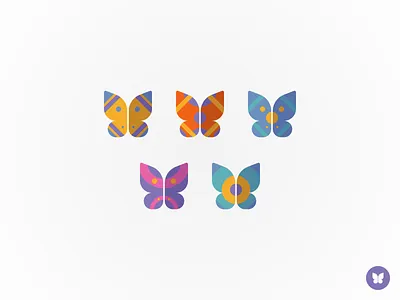 Butterfly Logos app branding design flat icon ios logo materik mattias eriksson ui