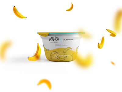 Fruit Seeds - Banana Yogurt 2019 banana blue branding branding design bright colors color design fruit illustration istanbul natural rectangle simple white yellow yogurt