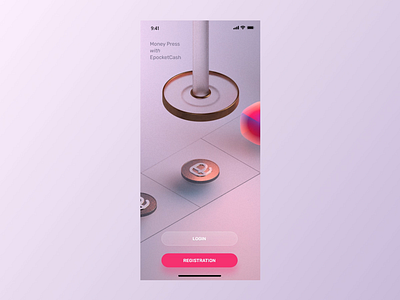 Cinema4D animation for the App Start Screen 3d 3d animation advertising tool anim app app design application c4d cinema4d ios app ui video