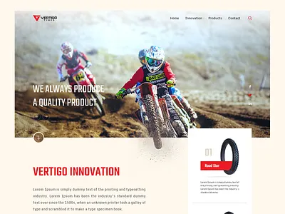 Landing page - Tyre company creative ui design webdesign