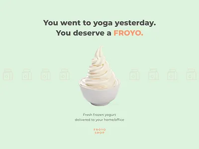 Froyo ad advertisement dessert food frozen yogurt hungry icecream marketing print sketch