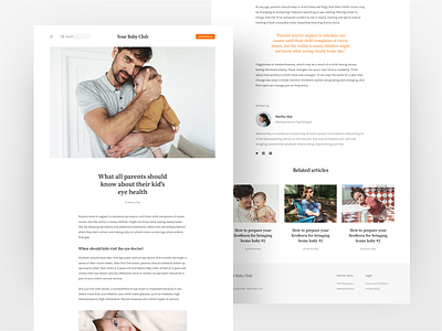 Your Baby Club - article ui ux web
