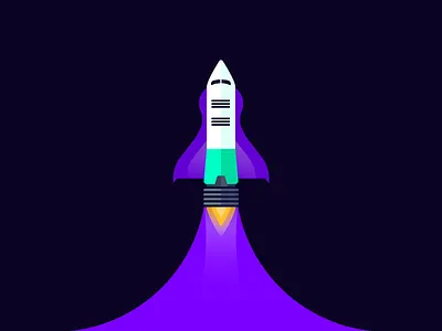Blast Off! adventure branding clean exploration illustration innovation rocket space