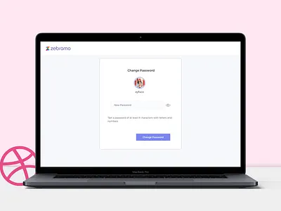 Change Password Screen change password password profile settings reset password settings ui ux web zebramo