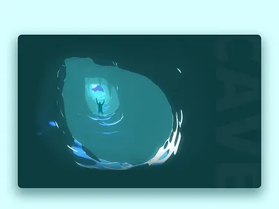 Cave cinema4d design illustration landing landing page design landscape minimal successful