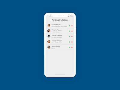 078 Pending Invitation daily ui dailyui design dribbble dribble front end front end frontend mobile mobile app mobile app design mobile design mobile ui pending invitation ui ui template ux