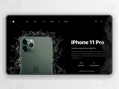 iPhone 11 Pro Web Design 2019 apple black clean ui graphic design ios iphone 11 minimal mobile ui ui design ui ux userinterface ux ux design uxdesign web webdesigner website