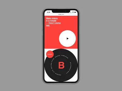 MotionLand branding flat illustration minimal mobile promo typography ui ux web
