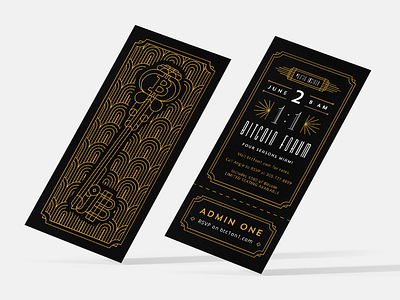 1:1 Bitcoin Forum Invitation admin art deco bitcoin event exclusive gatsby invitation speakeasy ticket