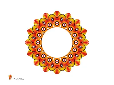 Alpana alpna art bees design flies floor illustration