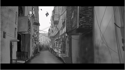 Movie Still from Kayak 4/5 animation 2d digital painting illustration photoshop traditional