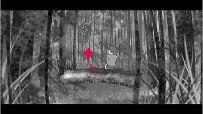 Movie still from Kayak 1/5 2d animation 2d digital painting frame by frame illustration photoshop